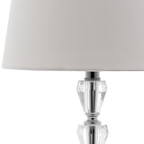 Dylan 16-Inch H Tiered Crystal Dark Grey Lamp Set of 2