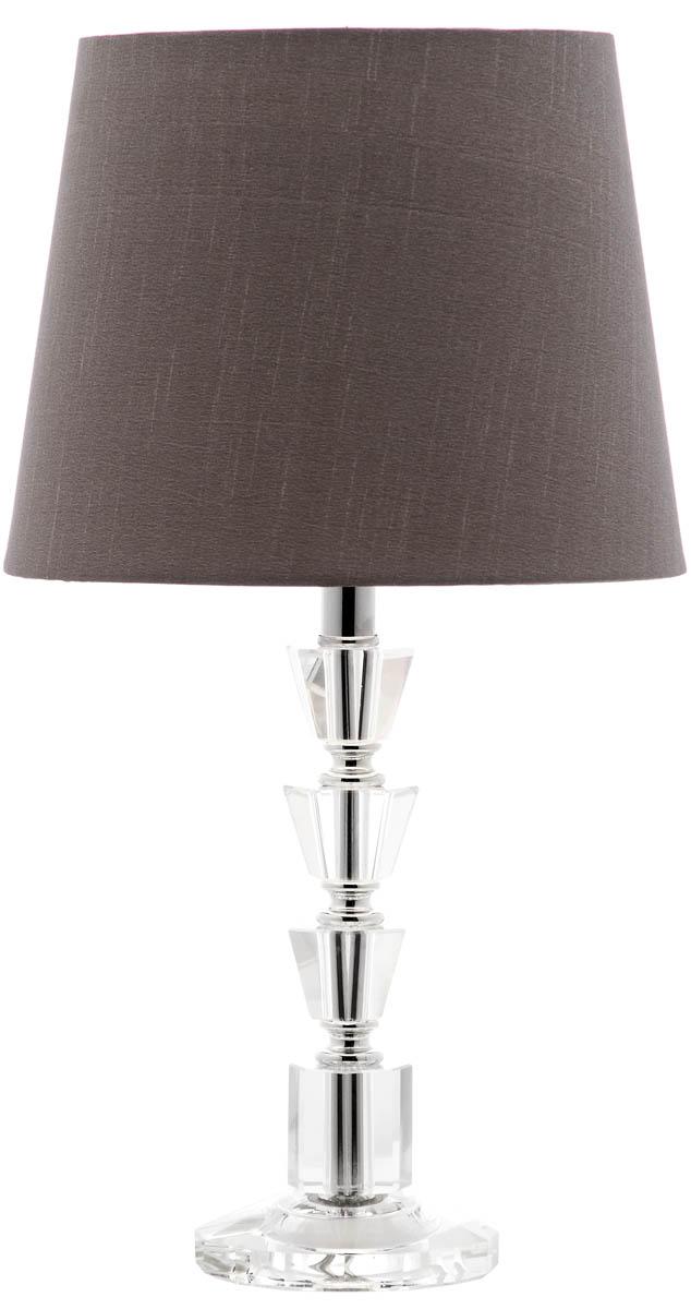 Harlow 16-Inch Tiered Crystal Table Lamps Set of 2 - Glamorous Light Grey Shade for Elegant Decor