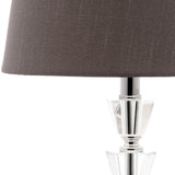 Harlow 16-Inch H Tiered Crystal Dark Grey Lamp Set of 2