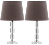 Erin 16-Inch H Crystal Cube Lamp Set of 2