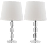 Erin 16-Inch H Crystal Cube Lamp Set of 2