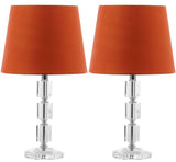 Erin 16-Inch H Crystal Cube Lamp Set of 2