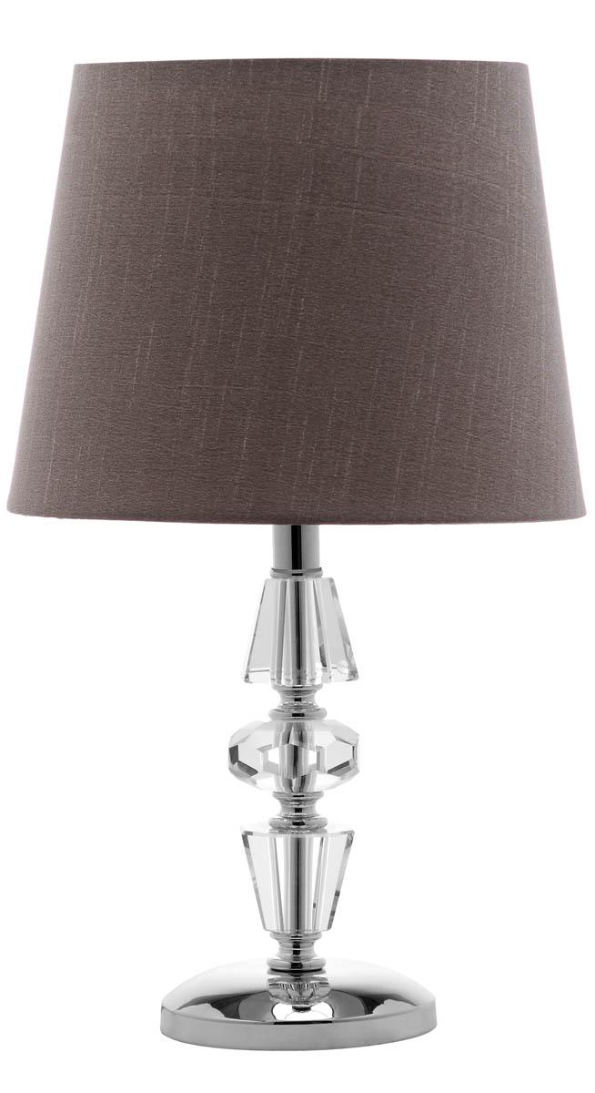 Crescendo 16-Inch Tiered Crystal Lamp Set of 2 - Art Deco Elegance with Chic Grey Barrel Shades