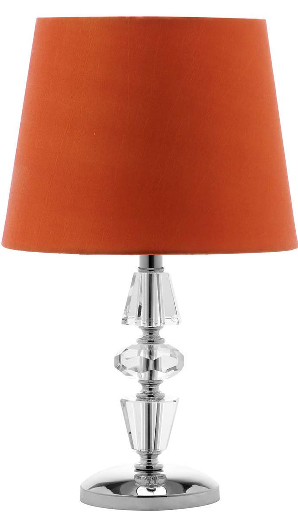 Crescendo 16-Inch Tiered Crystal Lamp Set of 2 - Art Deco Elegance with Chic Grey Barrel Shades