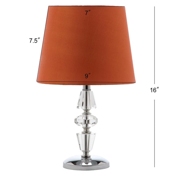 Crescendo 16-Inch Tiered Crystal Lamp Set of 2 - Art Deco Elegance with Chic Grey Barrel Shades