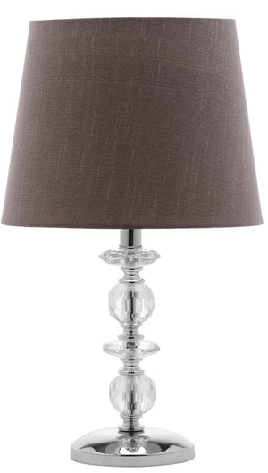 Derry 15-Inch H Stacked Crystal Dark Grey Lamp Set of 2