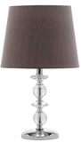 Derry 15-Inch H Stacked Crystal Dark Grey Lamp Set of 2