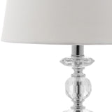 Derry 15-Inch H Stacked Crystal Dark Grey Lamp Set of 2