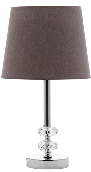 Ashford 16-Inch H Crystal Dark Grey Lamp Set of 2
