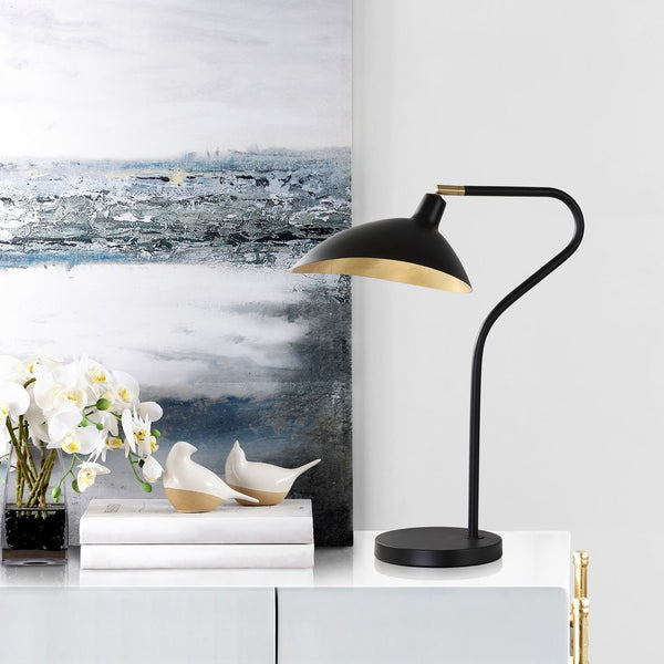 Giselle 30-Inch Adjustable Table Lamp – Chic Modern Design with Gold Finish for Contemporary Spaces