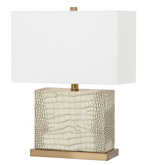 Delia 20.5-Inch H Faux Alligator Table Lamp