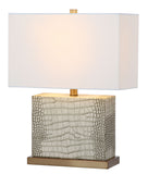 Delia 20.5-Inch H Faux Alligator Table Lamp