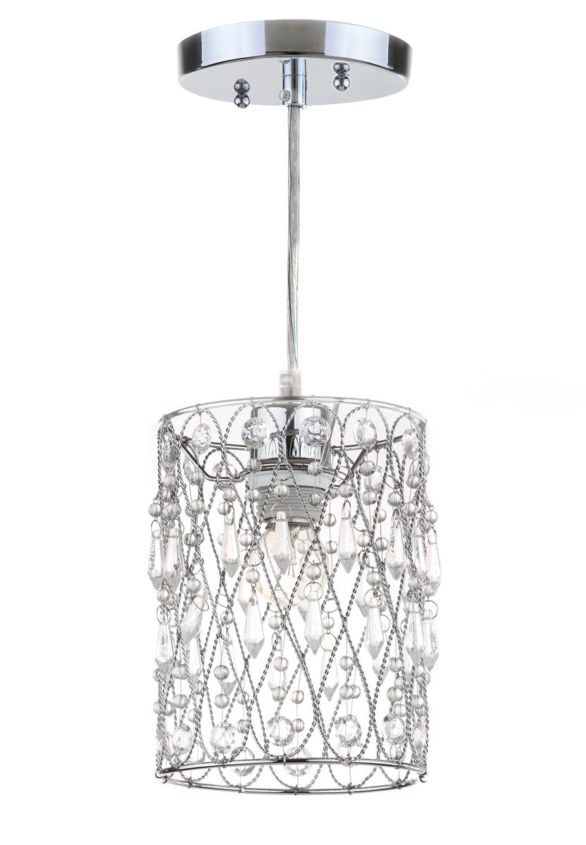 Vega Chrome Beaded Adjustable Pendant Chandelier - Elegant Modern Lighting for Sophisticated Spaces