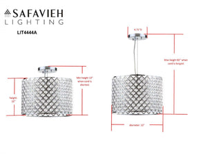 Silva Modern Chrome Beaded Adjustable Diamond Pendant Chandelier for Chic Contemporary Spaces