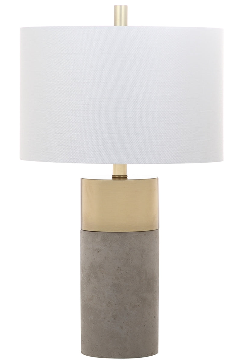 Oliver Contemporary Table Lamp Set of 2 - Elegant Grey & Gold Design for Modern Living Spaces