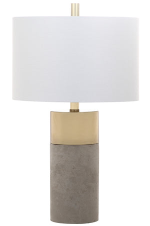 Oliver Contemporary Table Lamp Set of 2 - Elegant Grey & Gold Design for Modern Living Spaces
