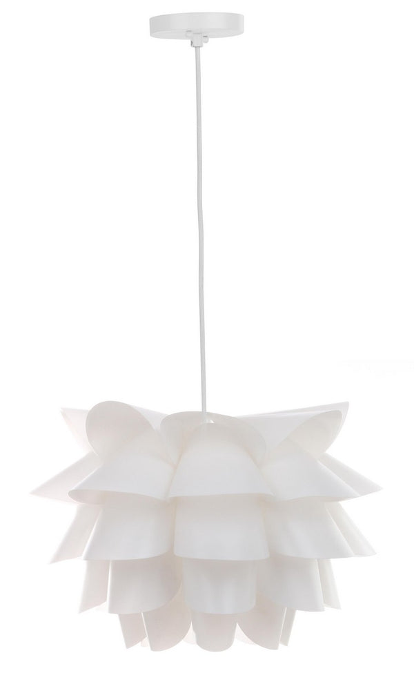 Contemporary Adjustable 1-Light White Pendant - Chic Design for Ambient Glow in Modern Interiors