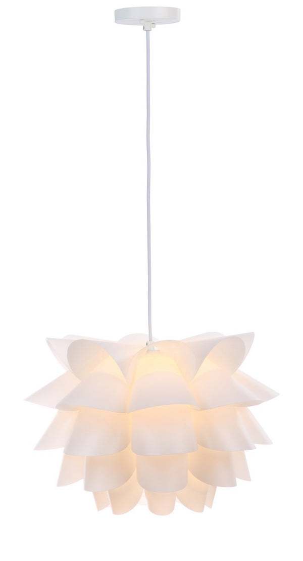 Contemporary Adjustable 1-Light White Pendant - Chic Design for Ambient Glow in Modern Interiors