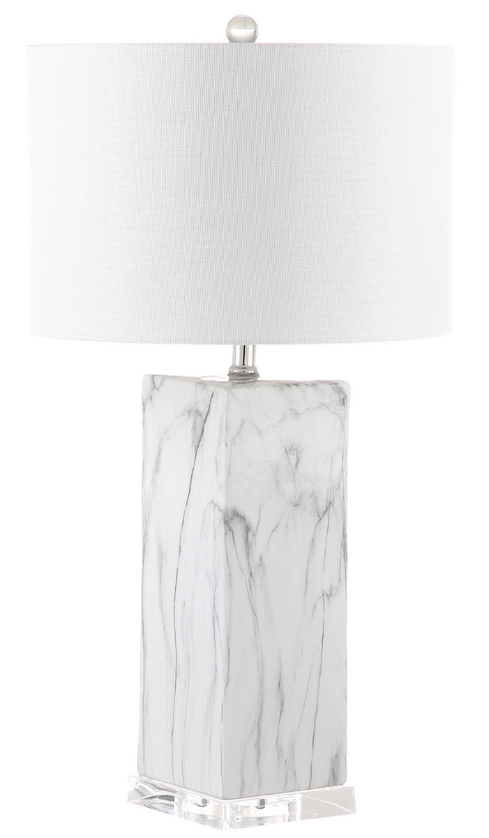 Olympia Elegant Marble Table Lamp Set of 2 - Timeless Black & White Design for Living Room Decor