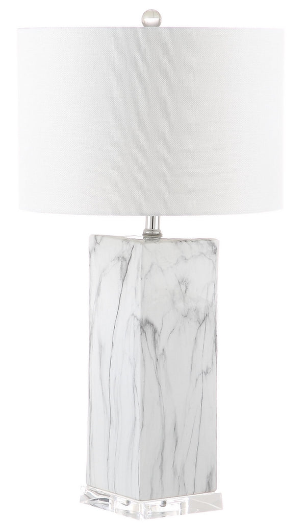 Olympia Elegant Marble Table Lamp Set of 2 - Timeless Black & White Design for Living Room Decor