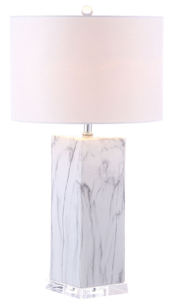 Olympia Elegant Marble Table Lamp Set of 2 - Timeless Black & White Design for Living Room Decor