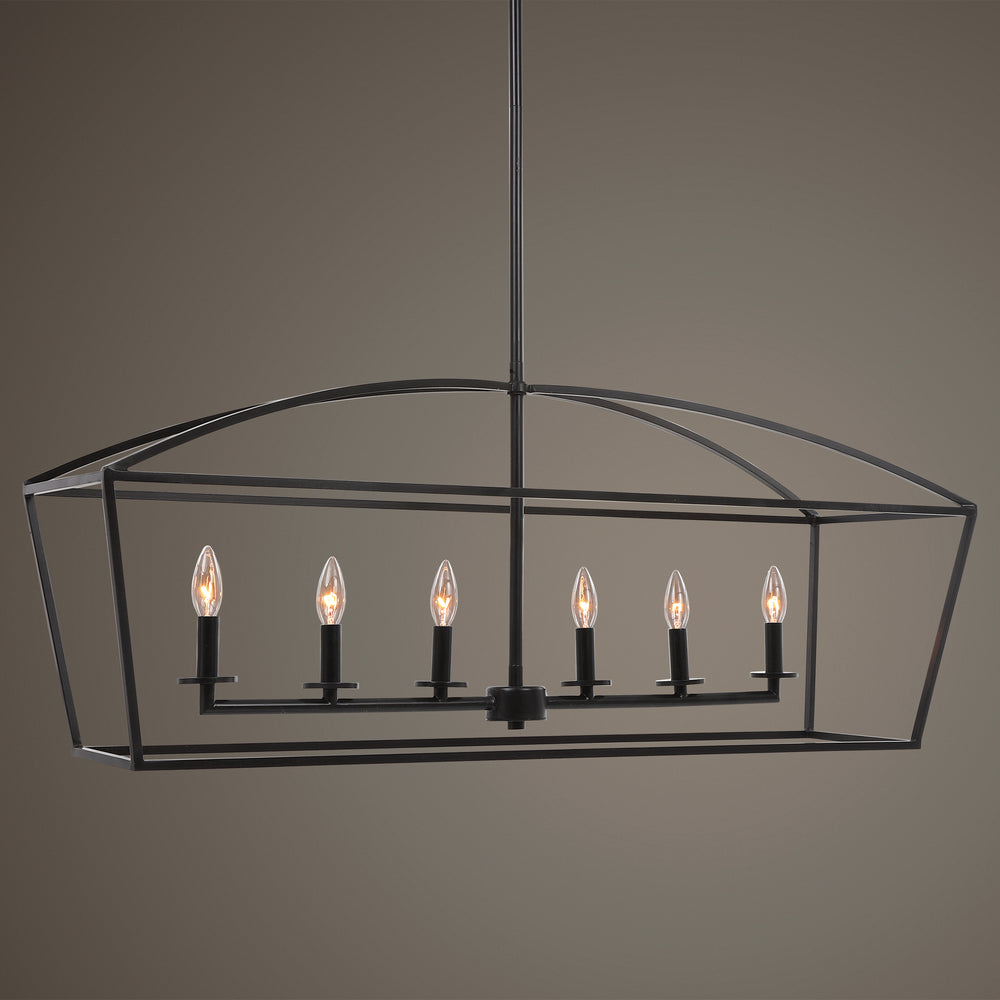 Uttermost Clayton 6 Light Linear Chandelier