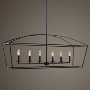 Uttermost Clayton 6 Light Linear Chandelier