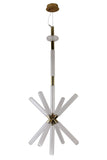 Bethel Gold LED Chandelier in Metal & Glass