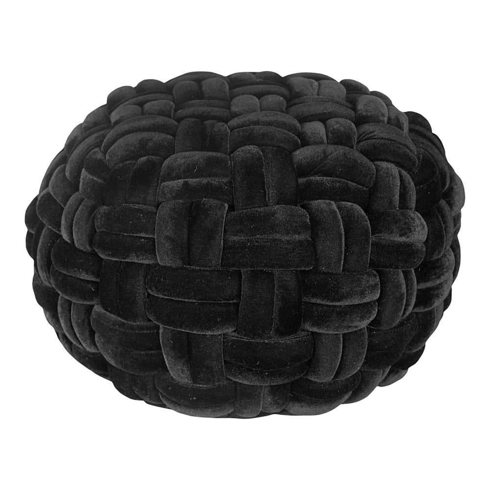 Moe's Home Pj Velvet Pouf Black