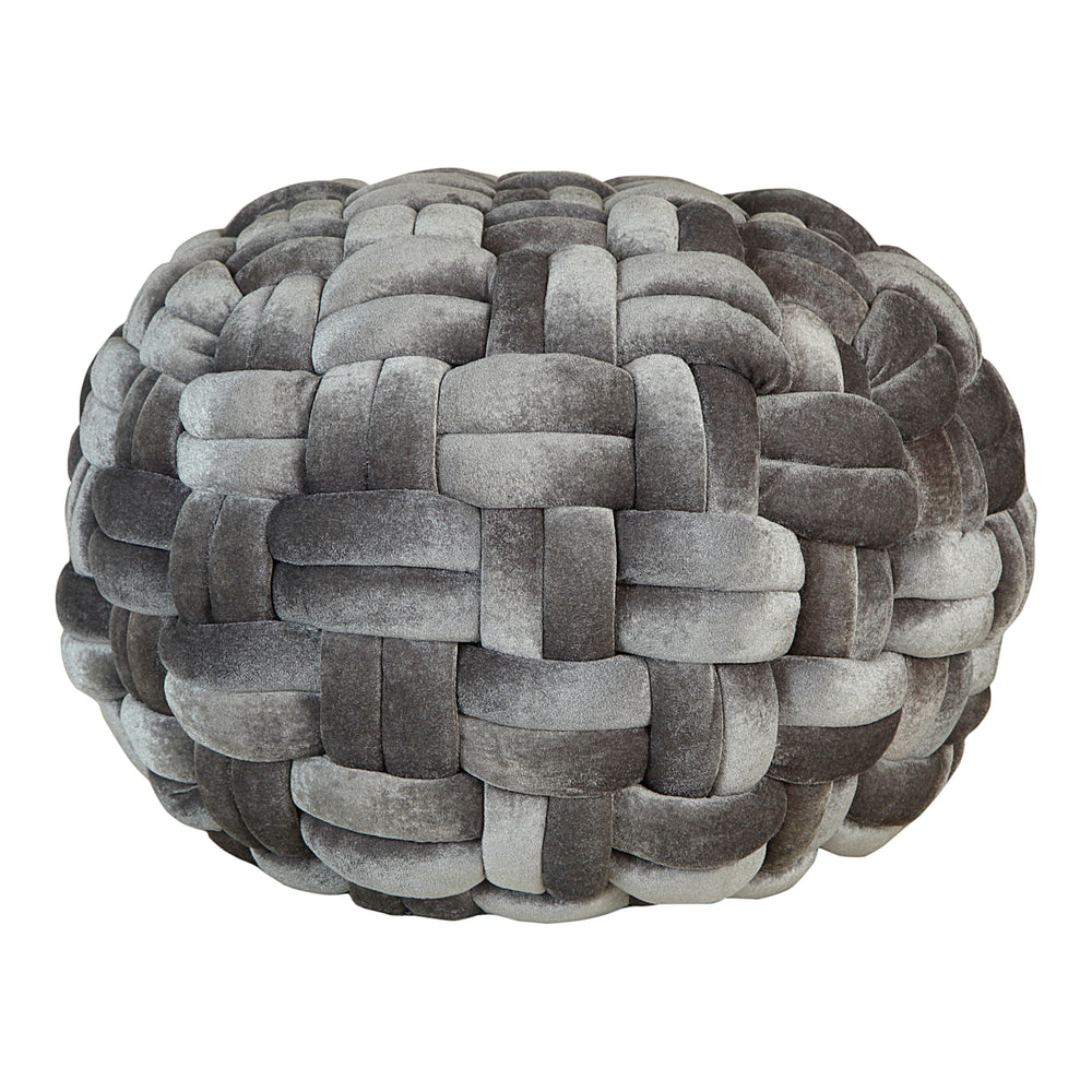 Moe's Home Pj Velvet Pouf Black