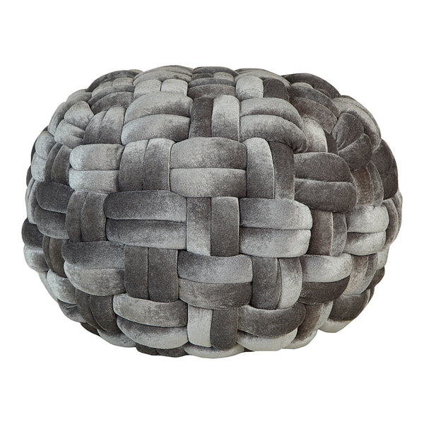Moe's Home Pj Velvet Pouf Grey