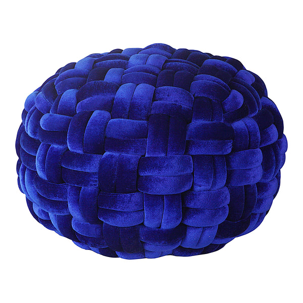 Moe's Home Pj Velvet Pouf Royal Blue