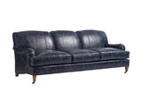 Barclay Butera Upholstery Sydney Leather Sofa With Brass Caster