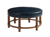 Barclay Butera Upholstery Naples Leather Cocktail Ottoman