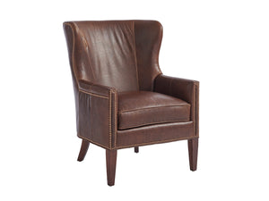 Barclay Butera Upholstery Avery Leather Wing Chair