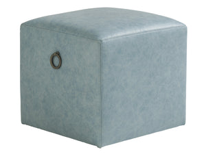 Ocean Breeze Jupiter Leather Ottoman