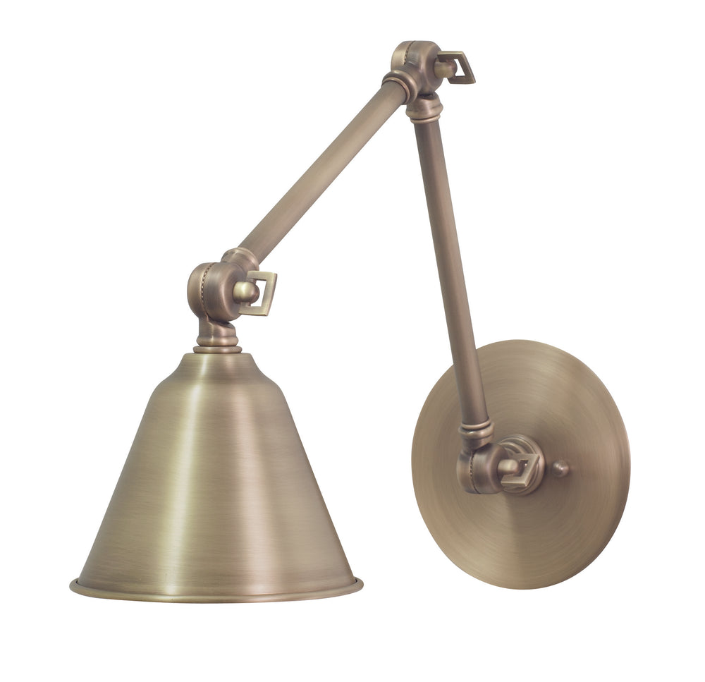 Library Adjustable LED Lamp in Antique Brass