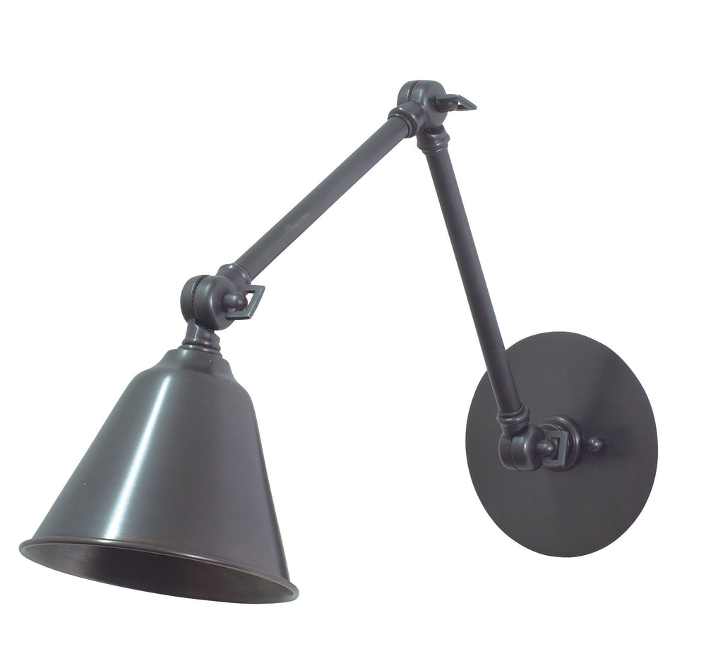 Library Adjustable LED Lamp in Antique Brass