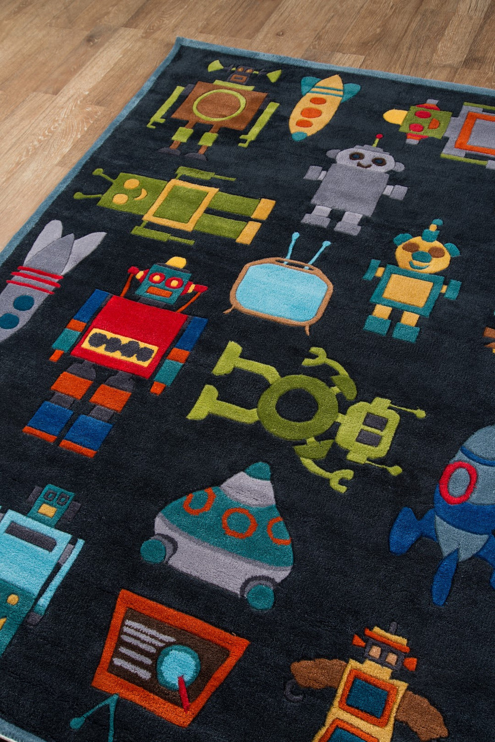 Momeni Lil Mo Whimsy LMJ-1 Hand Tufted Contemporary Novelty Indoor Area Rug Steel Blue 8' x 10' LMOJULMJ-1STB80A0