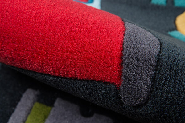 Momeni Lil Mo Whimsy LMJ-1 Hand Tufted Contemporary Novelty Indoor Area Rug Steel Blue 8' x 10' LMOJULMJ-1STB80A0