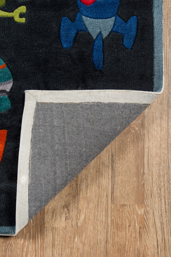 Momeni Lil Mo Whimsy LMJ-1 Hand Tufted Contemporary Novelty Indoor Area Rug Steel Blue 8' x 10' LMOJULMJ-1STB80A0