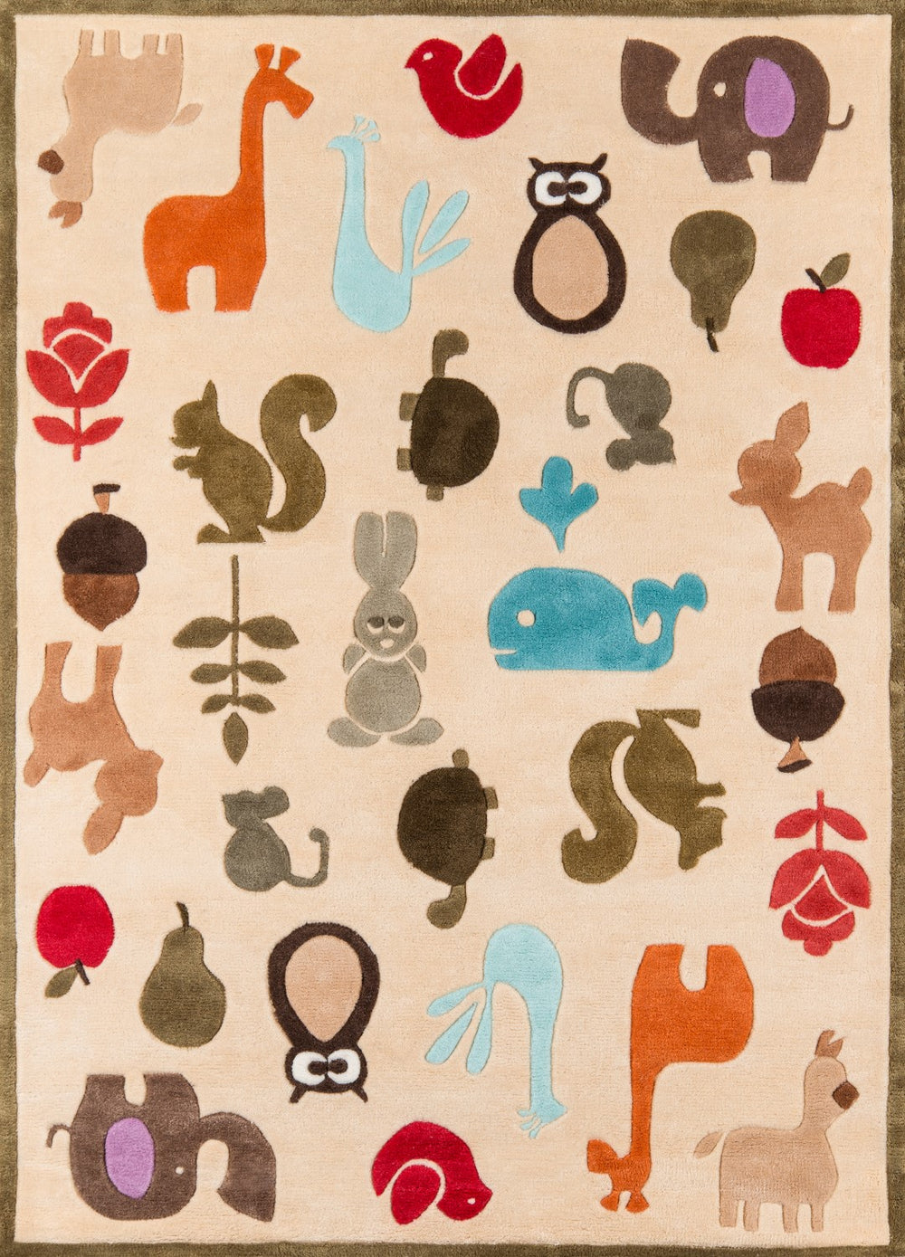 Momeni Lil Mo Whimsy LMJ-2 Hand Tufted Contemporary Novelty Indoor Area Rug Ivory 8' x 10' LMOJULMJ-2IVY80A0