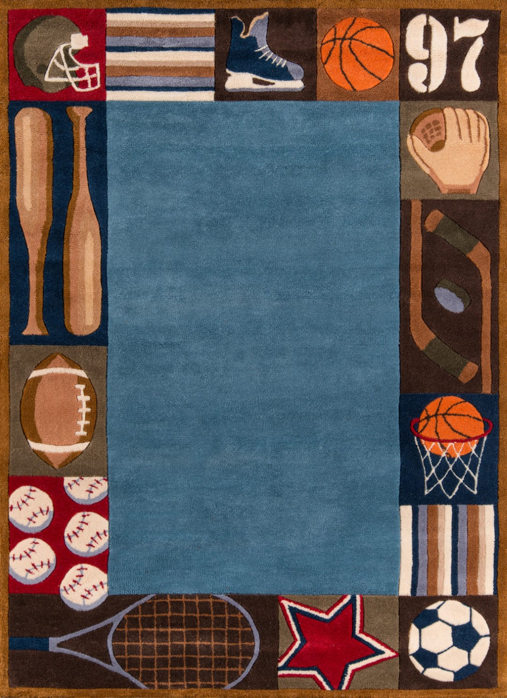 Momeni Lil Mo Whimsy LMJ-4 Hand Tufted Contemporary Novelty Indoor Area Rug Denim 8' x 10' LMOJULMJ-4DNM80A0