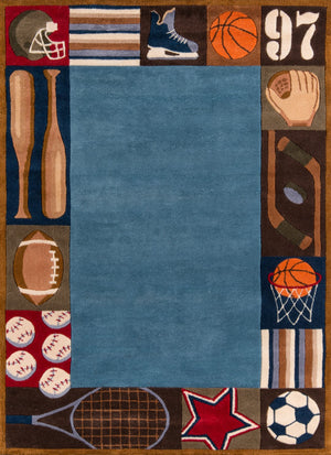 Momeni Lil Mo Whimsy LMJ-4 Hand Tufted Contemporary Novelty Indoor Area Rug Denim 8' x 10' LMOJULMJ-4DNM80A0