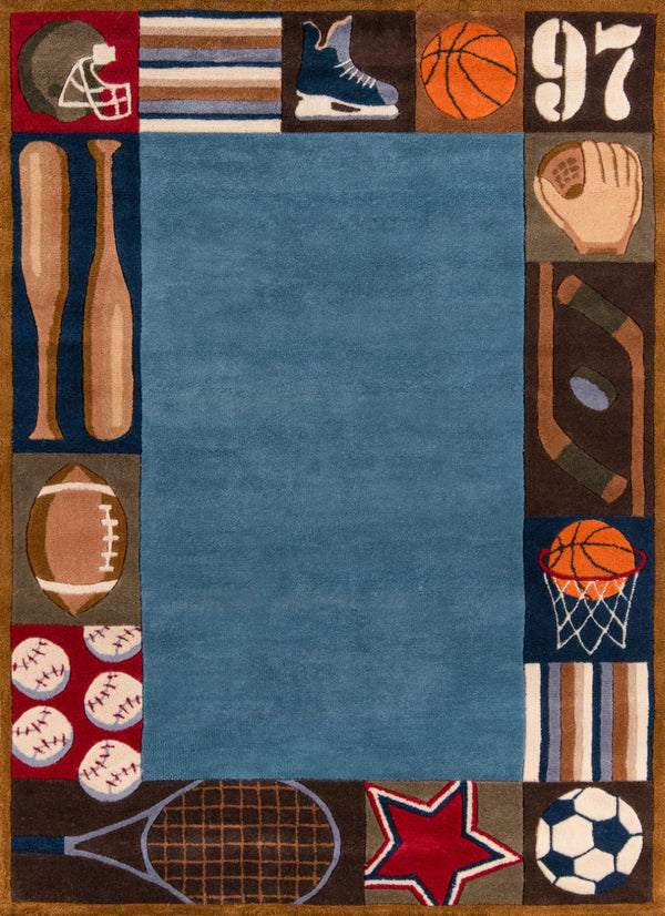 Momeni Lil Mo Whimsy LMJ-4 Hand Tufted Contemporary Novelty Indoor Area Rug Denim 8' x 10' LMOJULMJ-4DNM80A0
