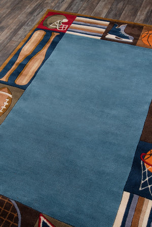 Momeni Lil Mo Whimsy LMJ-4 Hand Tufted Contemporary Novelty Indoor Area Rug Denim 8' x 10' LMOJULMJ-4DNM80A0