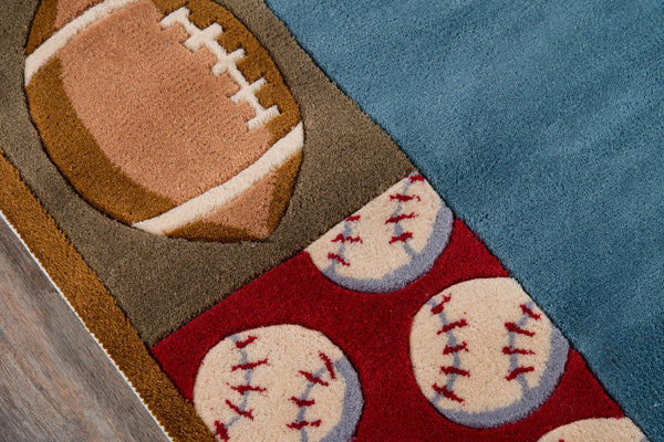 Momeni Lil Mo Whimsy LMJ-4 Hand Tufted Contemporary Novelty Indoor Area Rug Denim 8' x 10' LMOJULMJ-4DNM80A0