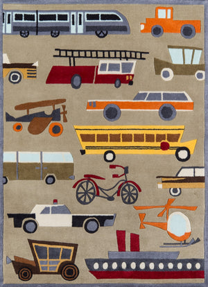 Momeni Lil Mo Whimsy LMJ-8 Hand Tufted Contemporary Novelty Indoor Area Rug Concrete 8' x 10' LMOJULMJ-8COT80A0