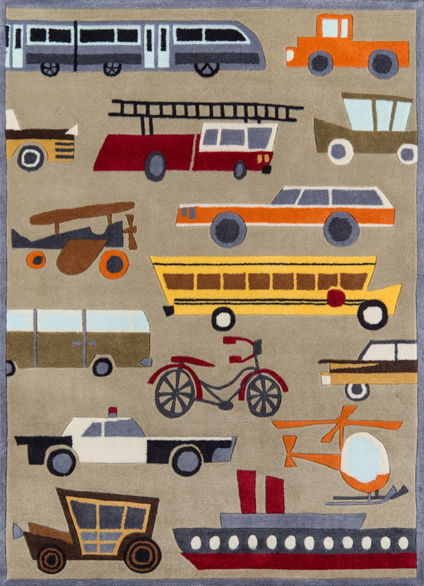 Momeni Lil Mo Whimsy LMJ-8 Hand Tufted Contemporary Novelty Indoor Area Rug Concrete 8' x 10' LMOJULMJ-8COT80A0