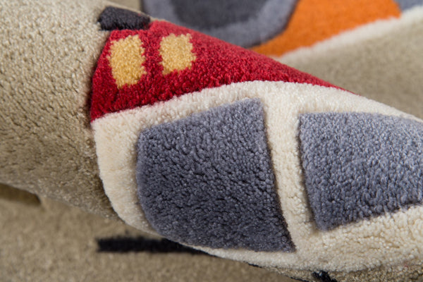 Momeni Lil Mo Whimsy LMJ-8 Hand Tufted Contemporary Novelty Indoor Area Rug Concrete 8' x 10' LMOJULMJ-8COT80A0